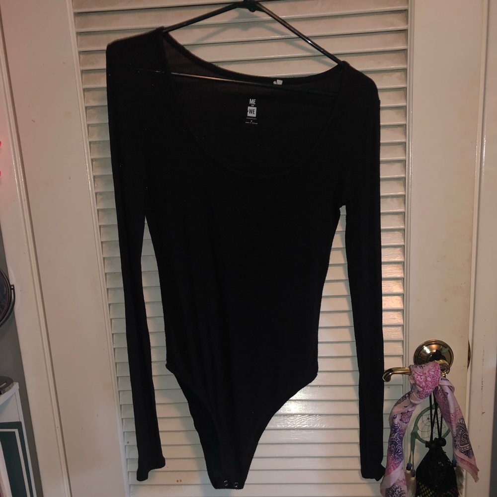 One piece long sleeve body suit